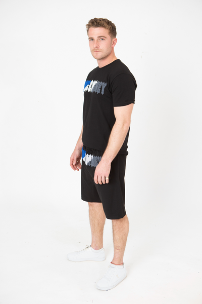 BLACK UNTWIN SETS TM EMBROIDED SHORT SETS