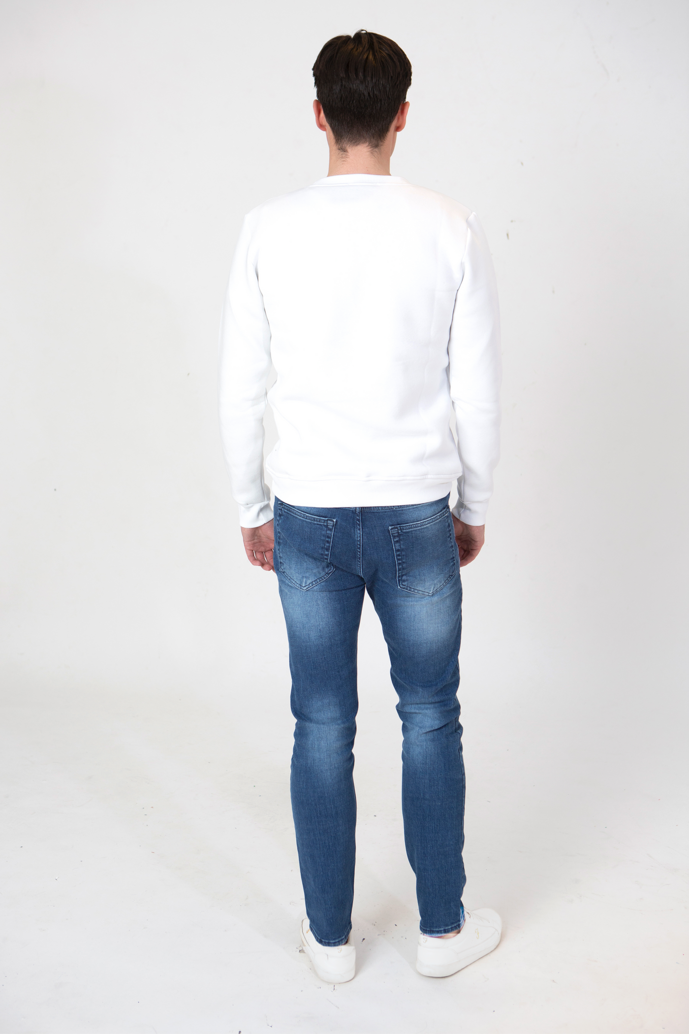 TIM SIGNITURE CREWNECK JUMPER  - WHITE