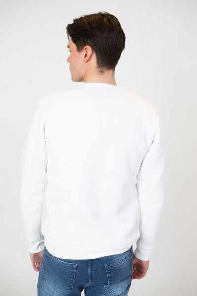 TIM SIGNITURE CREWNECK JUMPER  - WHITE