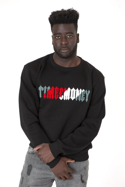 TIM SIGNITURE CREWNECK JUMPER - BLACK