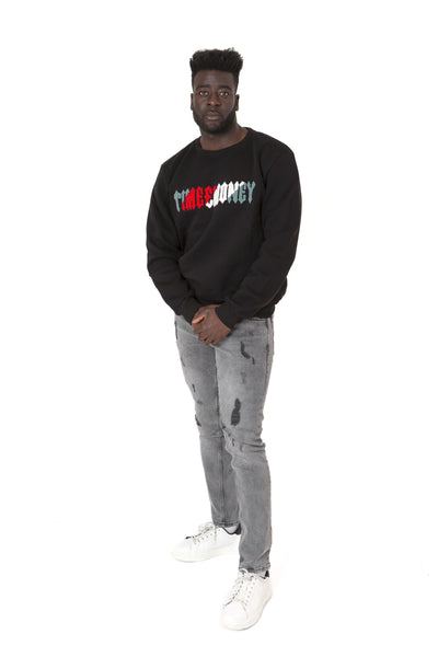 TIM SIGNITURE CREWNECK JUMPER - BLACK