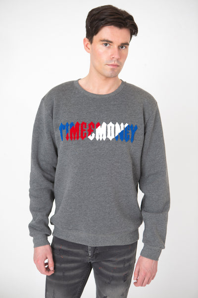 TIM SIGNITURE CREWNECK JUMPER  - GREY