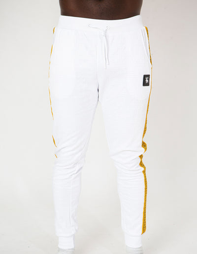 HRM FITTED COLLARED TRACKSUIT WHITE & ORANGE