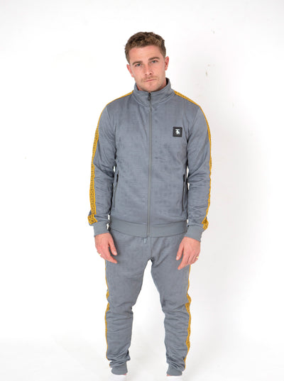 HRM FITTED COLLARED TRACKSUIT GREY