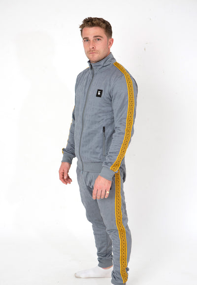 HRM FITTED COLLARED TRACKSUIT GREY