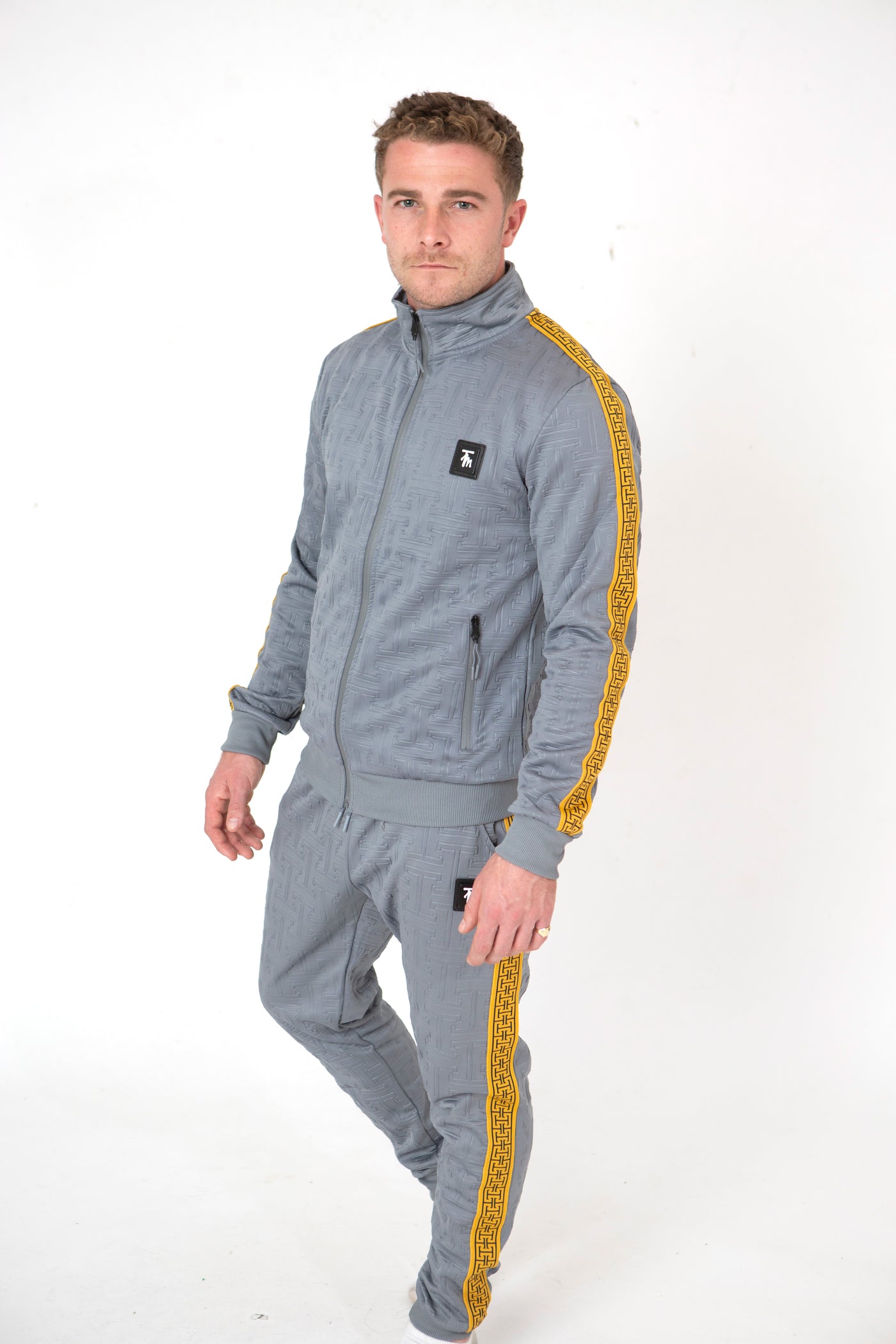 HRM FITTED COLLARED TRACKSUIT GREY