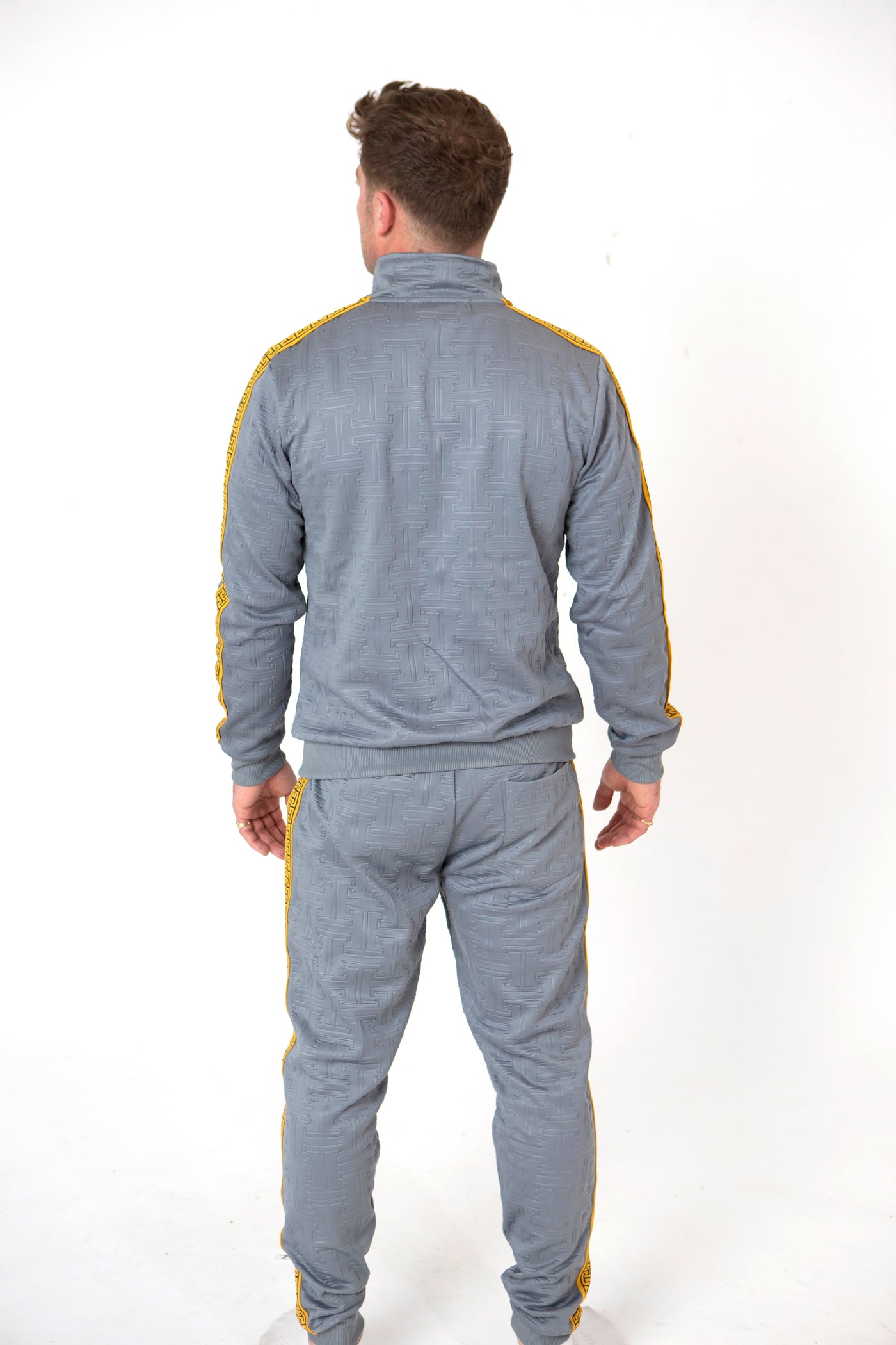 HRM FITTED COLLARED TRACKSUIT GREY