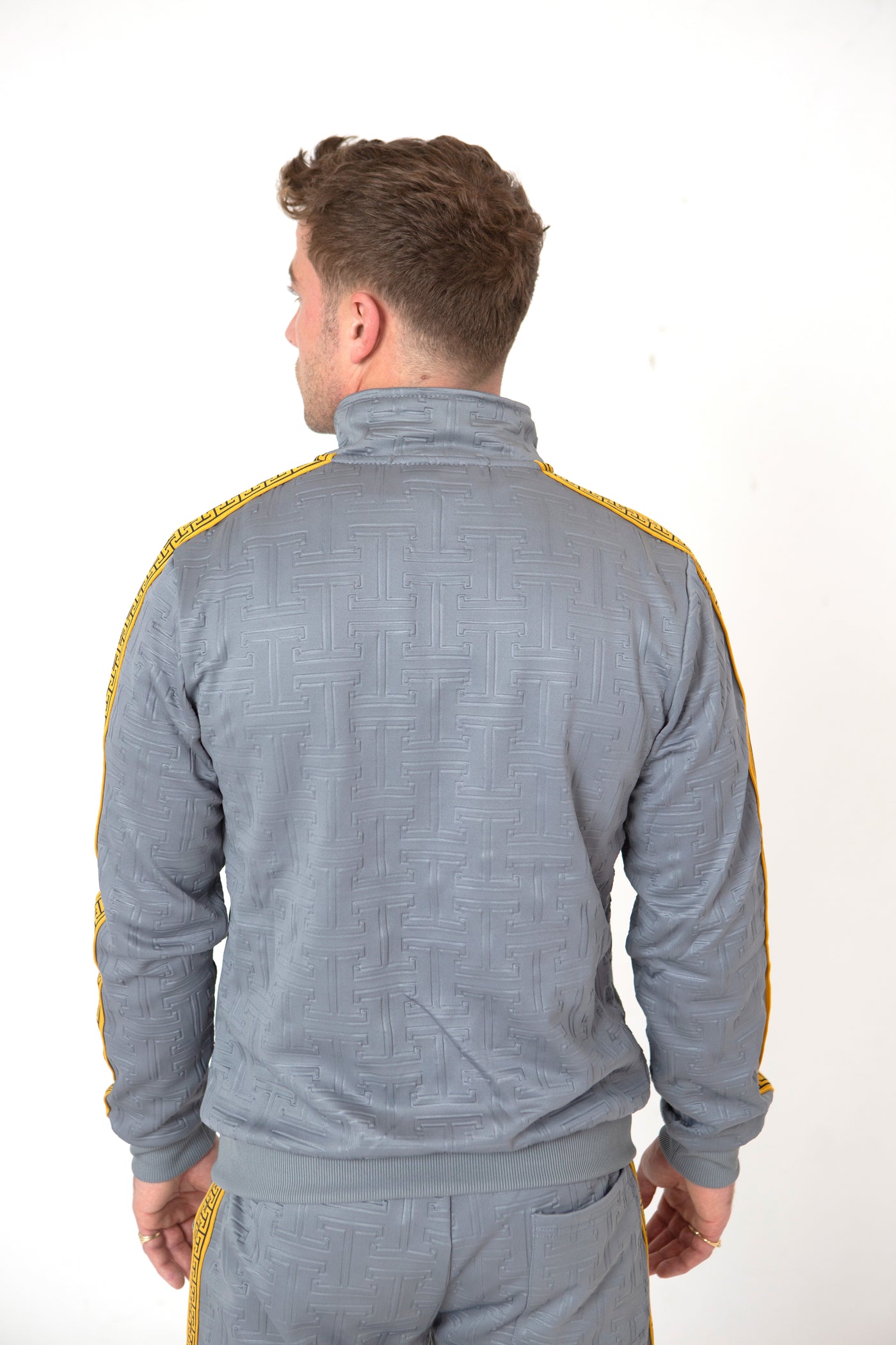 HRM FITTED COLLARED TRACKSUIT GREY