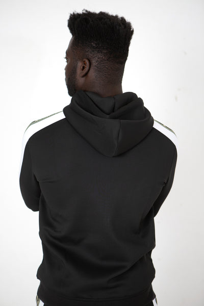 Luxe Suede Fitted Tracksuit - BLACK